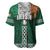 Personalised Ireland Baseball Jersey Irish Shamrock Mix Celtic Knotwork Pattern - Wonder Print Shop