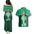 Ireland Couples Matching Puletasi Dress and Hawaiian Shirt Irish Shamrock Harp Mix Celtic Pattern - Wonder Print Shop