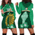 Ireland Hoodie Dress Irish Shamrock Harp Mix Celtic Pattern - Wonder Print Shop