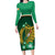 Ireland Long Sleeve Bodycon Dress Irish Shamrock Harp Mix Celtic Pattern - Wonder Print Shop