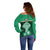 Ireland Off Shoulder Sweater Irish Shamrock Harp Mix Celtic Pattern - Wonder Print Shop