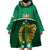 Ireland Wearable Blanket Hoodie Irish Shamrock Harp Mix Celtic Pattern - Wonder Print Shop