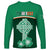 Personalised Ireland Long Sleeve Shirt Irish Shamrock Harp Mix Celtic Pattern - Wonder Print Shop