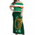 Personalised Ireland Off Shoulder Maxi Dress Irish Shamrock Harp Mix Celtic Pattern - Wonder Print Shop