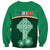 Personalised Ireland Sweatshirt Irish Shamrock Harp Mix Celtic Pattern - Wonder Print Shop