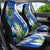 El Salvador Independence Day Car Seat Cover Flor De Izote With Turquoise Browed Motmot - Wonder Print Shop