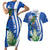 El Salvador Independence Day Couples Matching Short Sleeve Bodycon Dress and Hawaiian Shirt Flor De Izote With Turquoise Browed Motmot - Wonder Print Shop