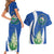 El Salvador Independence Day Couples Matching Short Sleeve Bodycon Dress and Hawaiian Shirt Flor De Izote With Turquoise Browed Motmot - Wonder Print Shop