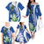 El Salvador Independence Day Family Matching Off The Shoulder Long Sleeve Dress and Hawaiian Shirt Flor De Izote With Turquoise Browed Motmot - Wonder Print Shop