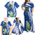 El Salvador Independence Day Family Matching Off Shoulder Maxi Dress and Hawaiian Shirt Flor De Izote With Turquoise Browed Motmot - Wonder Print Shop