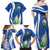 El Salvador Independence Day Family Matching Off Shoulder Maxi Dress and Hawaiian Shirt Flor De Izote With Turquoise Browed Motmot - Wonder Print Shop