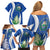 El Salvador Independence Day Family Matching Off Shoulder Short Dress and Hawaiian Shirt Flor De Izote With Turquoise Browed Motmot - Wonder Print Shop