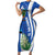 El Salvador Independence Day Family Matching Short Sleeve Bodycon Dress and Hawaiian Shirt Flor De Izote With Turquoise Browed Motmot - Wonder Print Shop