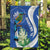 El Salvador Independence Day Garden Flag Flor De Izote With Turquoise Browed Motmot - Wonder Print Shop