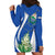 El Salvador Independence Day Hoodie Dress Flor De Izote With Turquoise Browed Motmot - Wonder Print Shop