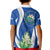 El Salvador Independence Day Kid Polo Shirt Flor De Izote With Turquoise Browed Motmot - Wonder Print Shop