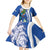 El Salvador Independence Day Kid Short Sleeve Dress Flor De Izote With Turquoise Browed Motmot - Wonder Print Shop