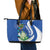 El Salvador Independence Day Leather Tote Bag Flor De Izote With Turquoise Browed Motmot - Wonder Print Shop