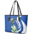 El Salvador Independence Day Leather Tote Bag Flor De Izote With Turquoise Browed Motmot - Wonder Print Shop