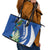 El Salvador Independence Day Leather Tote Bag Flor De Izote With Turquoise Browed Motmot - Wonder Print Shop