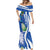 El Salvador Independence Day Mermaid Dress Flor De Izote With Turquoise Browed Motmot - Wonder Print Shop