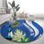 El Salvador Independence Day Round Carpet Flor De Izote With Turquoise Browed Motmot