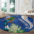 El Salvador Independence Day Round Carpet Flor De Izote With Turquoise Browed Motmot