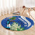 El Salvador Independence Day Round Carpet Flor De Izote With Turquoise Browed Motmot