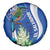 El Salvador Independence Day Spare Tire Cover Flor De Izote With Turquoise Browed Motmot - Wonder Print Shop