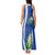 El Salvador Independence Day Tank Maxi Dress Flor De Izote With Turquoise Browed Motmot - Wonder Print Shop