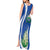 El Salvador Independence Day Tank Maxi Dress Flor De Izote With Turquoise Browed Motmot - Wonder Print Shop