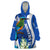 El Salvador Independence Day Wearable Blanket Hoodie Flor De Izote With Turquoise Browed Motmot - Wonder Print Shop