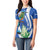 El Salvador Independence Day Women Polo Shirt Flor De Izote With Turquoise Browed Motmot - Wonder Print Shop