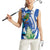 El Salvador Independence Day Women Sleeveless Polo Shirt Flor De Izote With Turquoise Browed Motmot - Wonder Print Shop