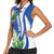 El Salvador Independence Day Women Sleeveless Polo Shirt Flor De Izote With Turquoise Browed Motmot - Wonder Print Shop