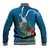 Guatemala Independence Day Baseball Jacket Quetzal Tropical Flower - Wonder Print Shop