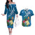 Guatemala Independence Day Couples Matching Off The Shoulder Long Sleeve Dress and Hawaiian Shirt Quetzal Tropical Flower - Wonder Print Shop