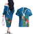 Guatemala Independence Day Couples Matching Off The Shoulder Long Sleeve Dress and Hawaiian Shirt Quetzal Tropical Flower - Wonder Print Shop