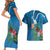 Guatemala Independence Day Couples Matching Short Sleeve Bodycon Dress and Hawaiian Shirt Quetzal Tropical Flower - Wonder Print Shop