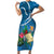 Guatemala Independence Day Family Matching Short Sleeve Bodycon Dress and Hawaiian Shirt Quetzal Tropical Flower - Wonder Print Shop