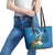 Guatemala Independence Day Leather Tote Bag Quetzal Tropical Flower - Wonder Print Shop