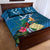 Guatemala Independence Day Quilt Bed Set Quetzal Tropical Flower - Wonder Print Shop