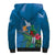 Guatemala Independence Day Sherpa Hoodie Quetzal Tropical Flower - Wonder Print Shop