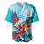 Honduras Independence Day Baseball Jersey Scarlet Macaw Sky Blue - Wonder Print Shop