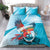 Honduras Independence Day Bedding Set Scarlet Macaw Sky Blue - Wonder Print Shop