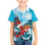 Honduras Independence Day Family Matching Summer Maxi Dress and Hawaiian Shirt Scarlet Macaw Sky Blue - Wonder Print Shop