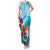 Honduras Independence Day Family Matching Tank Maxi Dress and Hawaiian Shirt Scarlet Macaw Sky Blue - Wonder Print Shop