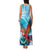 Honduras Independence Day Family Matching Tank Maxi Dress and Hawaiian Shirt Scarlet Macaw Sky Blue - Wonder Print Shop