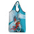 Honduras Independence Day Grocery Bag Scarlet Macaw Sky Blue