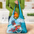 Honduras Independence Day Grocery Bag Scarlet Macaw Sky Blue